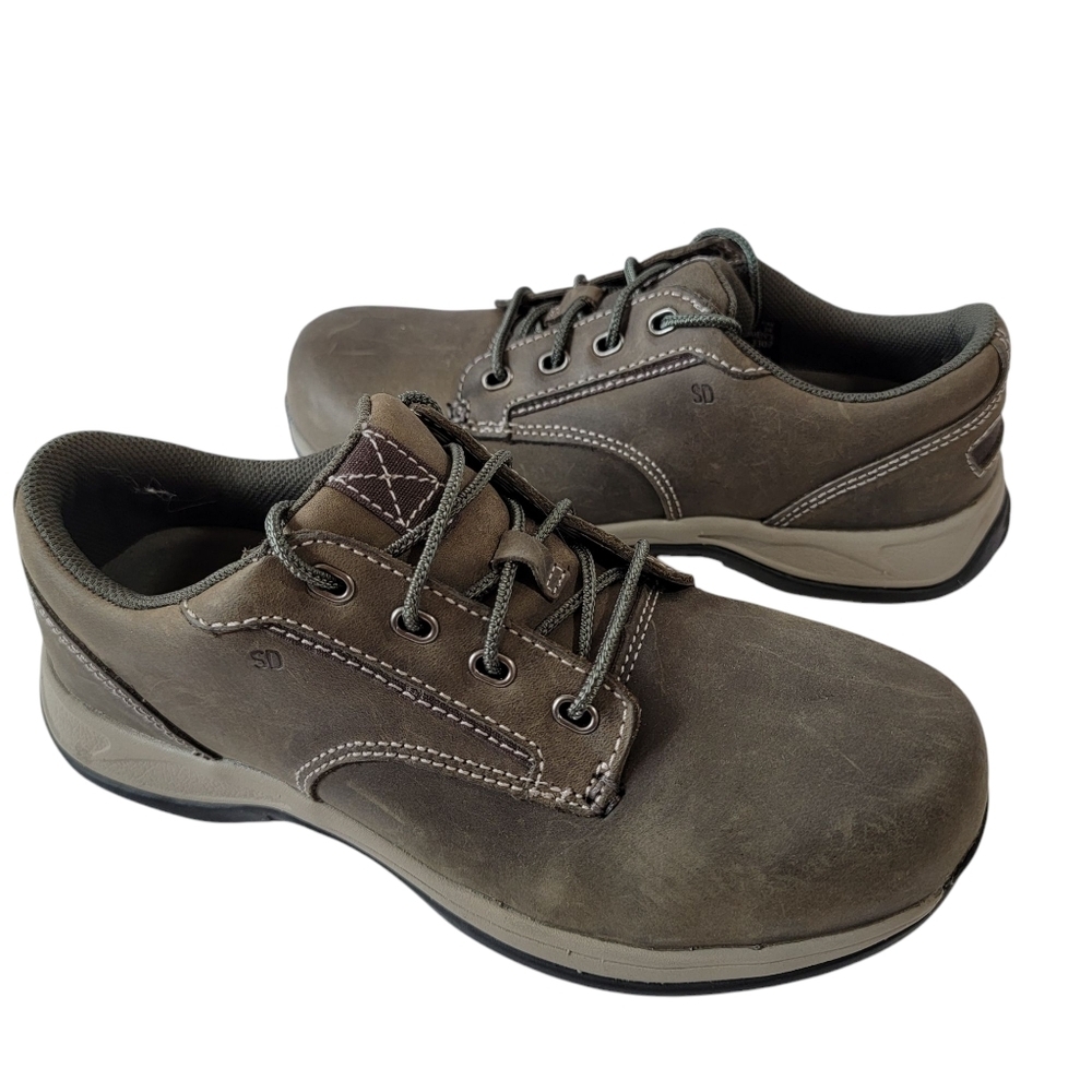 NEW RED WING Oxford Work Shoes Womens Sz 7B Gray Oil & Slip Resistant Safety Toe